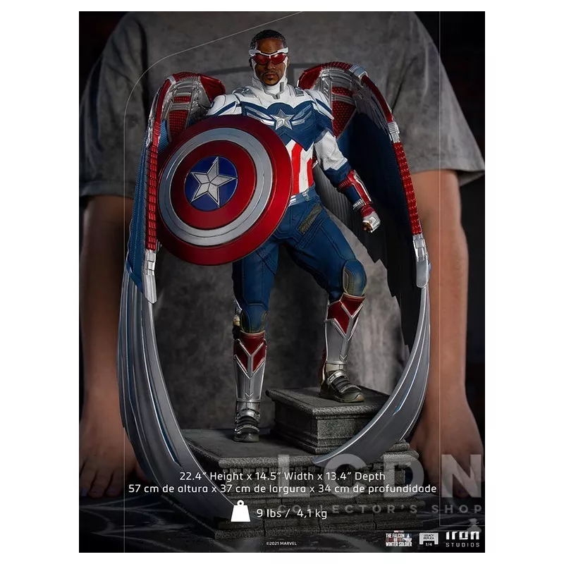 Marvel The Falcon and the Winter Soldier Statue 1/4 Legacy Replica Captain America Sam Wilson Complete Version 57-83cm