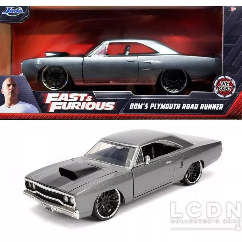 Jada Toys Fast & Furious Doms Plymouth Road Runner Gunmetal Gray #3074 –  Mad4Metal's www.