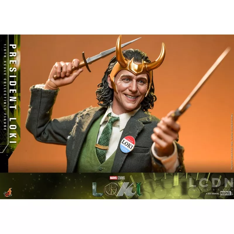 Hot Toys TMS066 Loki Collectible Action Figurine 1/6 President Loki 31cm