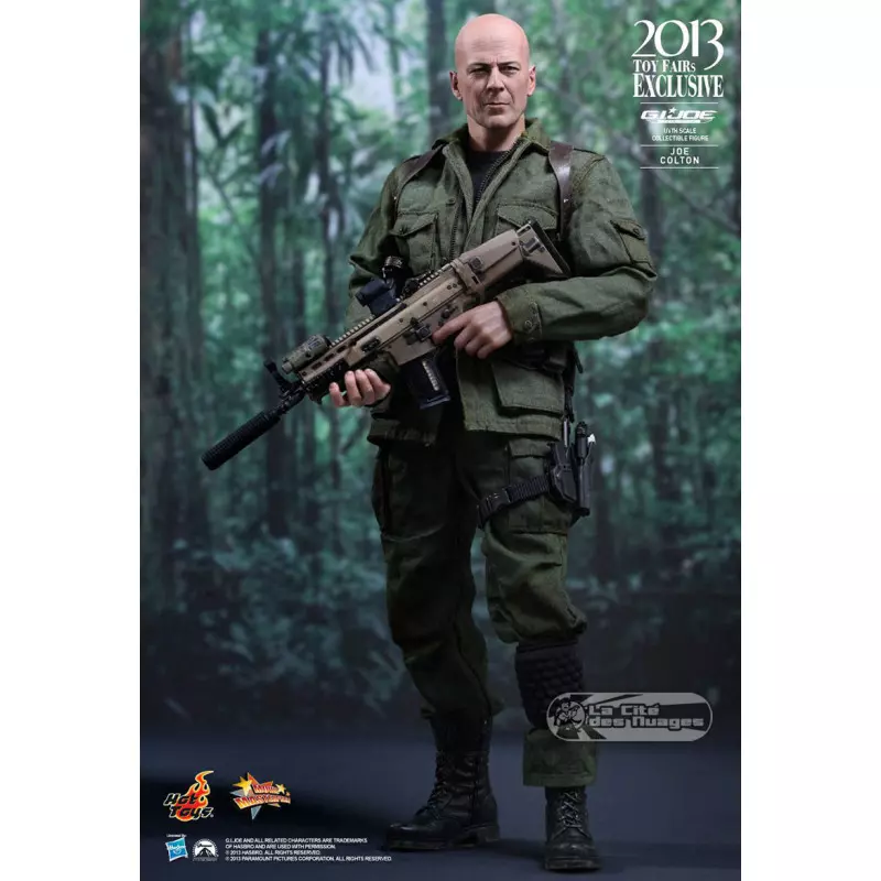 Hot Toys MMS206 G.I. Joe Conspiration Joe Colton ( Bruce Willis ) 30cm Collectible Figurine 2013 Toy Fairs Exclusive