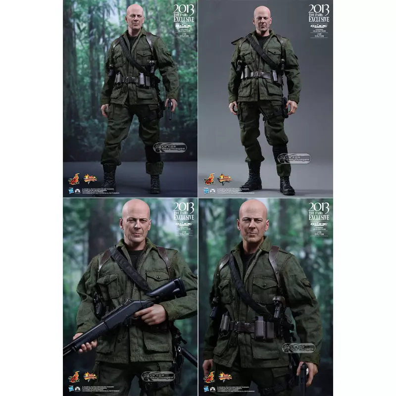 Hot Toys MMS206 G.I. Joe Conspiration Joe Colton ( Bruce Willis ) 30cm Collectible Figurine 2013 Toy Fairs Exclusive