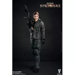 Miss Spetsnaz MCB Camouflage Russian Special Combat Women Soldier Collectible Action Figure 1/6 Black Vest Version VCF-2058A