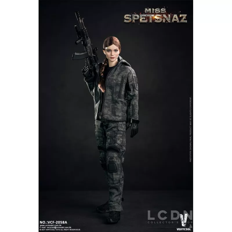 Miss Spetsnaz MCB Camouflage Russian Special Combat Women Soldier Collectible Action Figure 1/6 Black Vest Version VCF-2058A