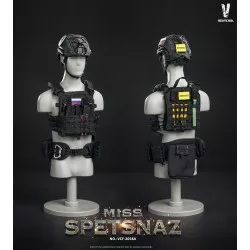 Miss Spetsnaz MCB Camouflage Russian Special Combat Women Soldier Collectible Action Figure 1/6 Black Vest Version VCF-2058A