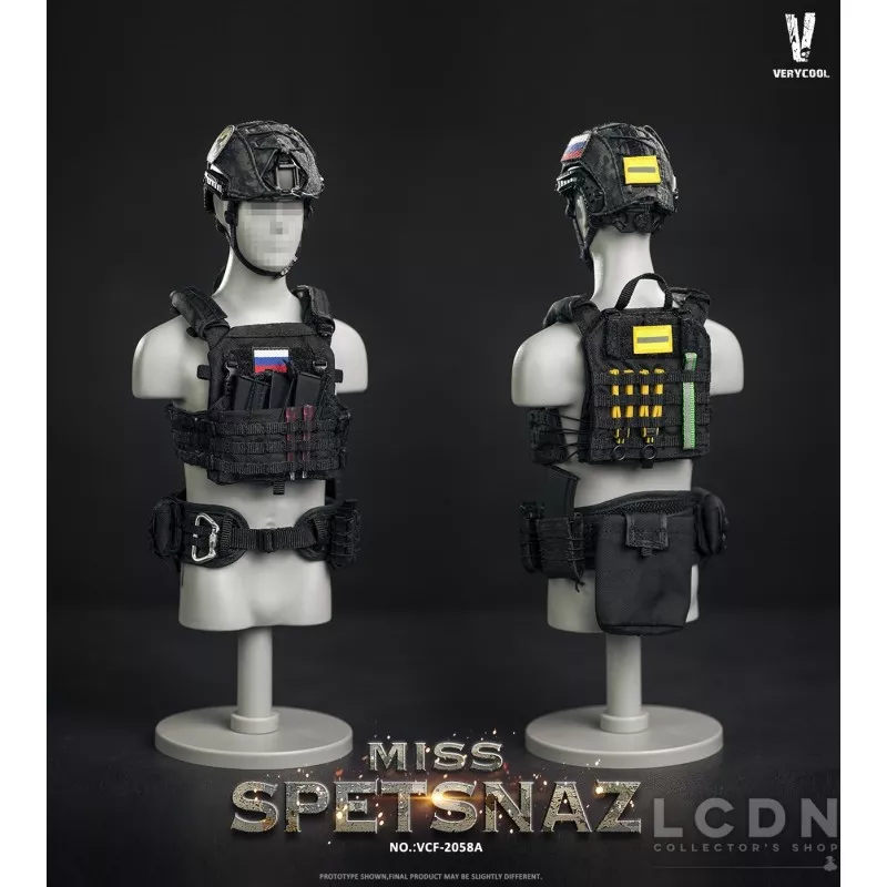 Miss Spetsnaz MCB Camouflage Russian Special Combat Women Soldier Collectible Action Figure 1/6 Black Vest Version VCF-2058A
