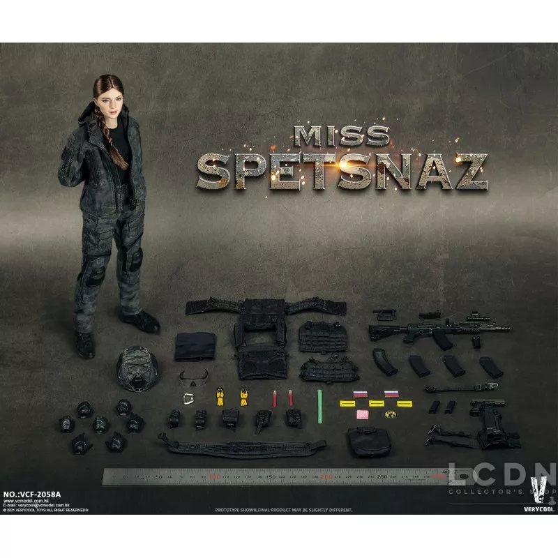 Miss Spetsnaz MCB Camouflage Russian Special Combat Women Soldier Collectible Action Figure 1/6 Black Vest Version VCF-2058A
