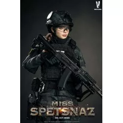 Miss Spetsnaz MCB Camouflage Russian Special Combat Women Soldier Collectible Action Figure 1/6 Black Vest Version VCF-2058A