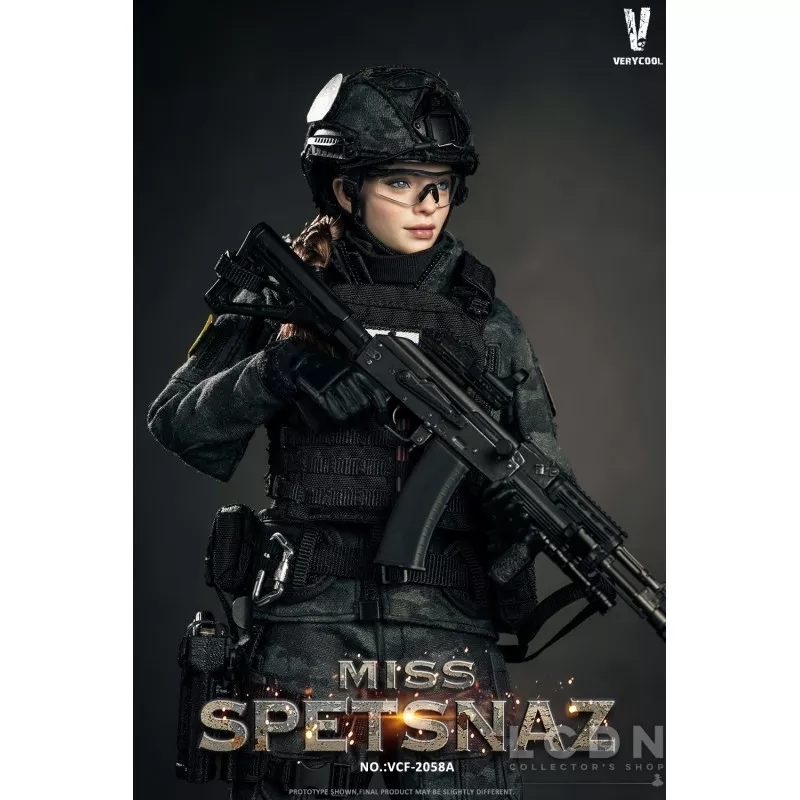 Miss Spetsnaz MCB Camouflage Russian Special Combat Women Soldier Collectible Action Figure 1/6 Black Vest Version VCF-2058A