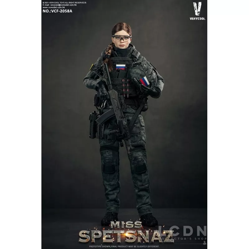 Miss Spetsnaz MCB Camouflage Russian Special Combat Women Soldier Collectible Action Figure 1/6 Black Vest Version VCF-2058A