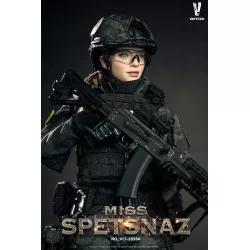 Miss Spetsnaz MCB Camouflage Russian Special Combat Women Soldier Collectible Action Figure 1/6 Black Vest Version VCF-2058A