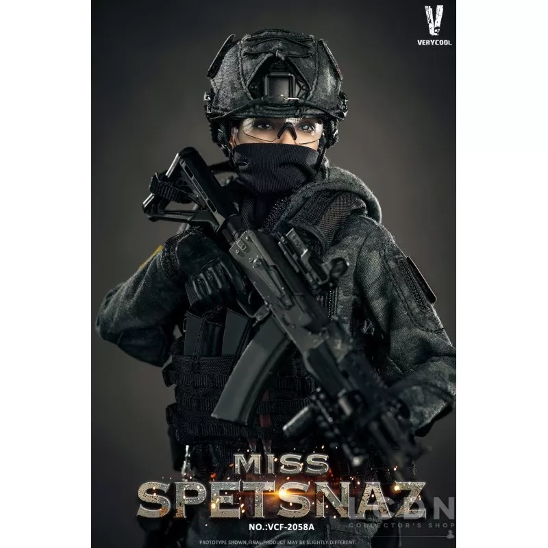 Miss Spetsnaz MCB Camouflage Russian Special Combat Women Soldier Collectible Action Figure 1/6 Black Vest Version VCF-2058A