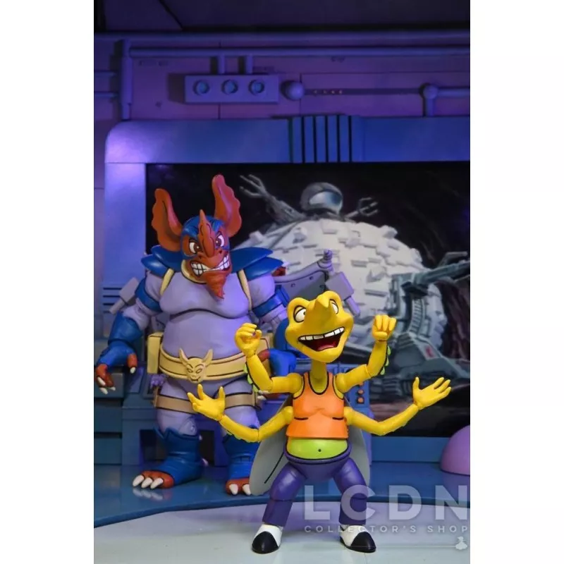 Les Tortues Ninja (Teenage Mutant Ninja Turtles) 1987 Pack de 2 Action Figurines Wingnut &amp; Screwloose 18cm