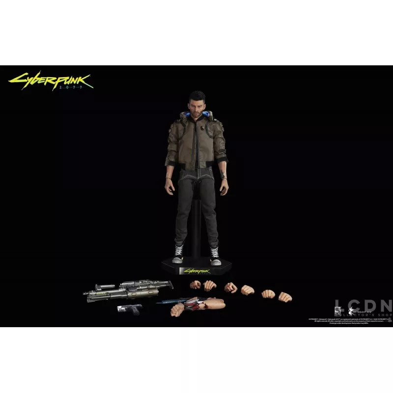 Cyberpunk 2077 Ultimate Bundle V Femme &amp; Masculine 1/6 Pack de 2 Collectible Action Figurines avec Moto Sportive Yaiba Kusanagi