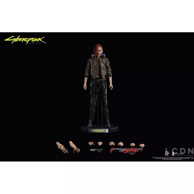 Cyberpunk 2077 Ultimate Bundle V Femme &amp; Masculine 1/6 Pack de 2 Collectible Action Figurines avec Moto Sportive Yaiba Kusanagi
