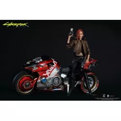 Cyberpunk 2077 Ultimate Bundle V Femme & Masculine 1/6 Pack de 2 Collectible Action Figurines avec Moto Sportive Yaiba Kusanagi