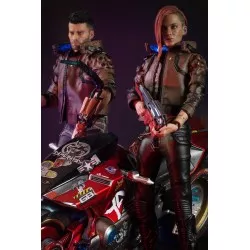 Cyberpunk 2077 Ultimate Bundle V Femme & Masculine 1/6 Pack de 2 Collectible Action Figurines avec Moto Sportive Yaiba Kusanagi