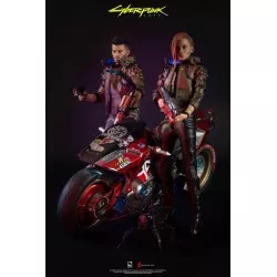 Cyberpunk 2077 Ultimate Bundle V Femme & Masculine 1/6 Pack de 2 Collectible Action Figurines avec Moto Sportive Yaiba Kusanagi