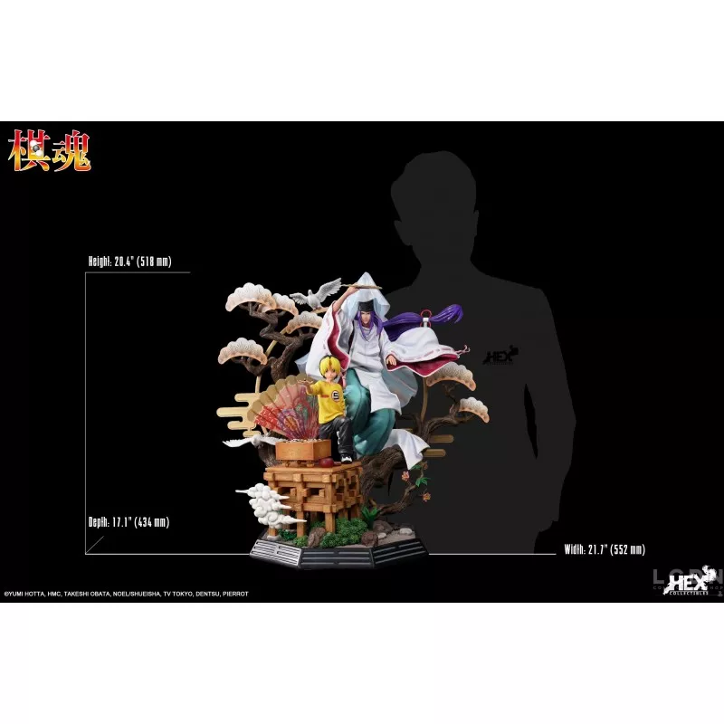 Hikaru no Go Statue 1/6 Shindou Hikaru &amp; Fujiwara no Sai The Divine Move 52cm