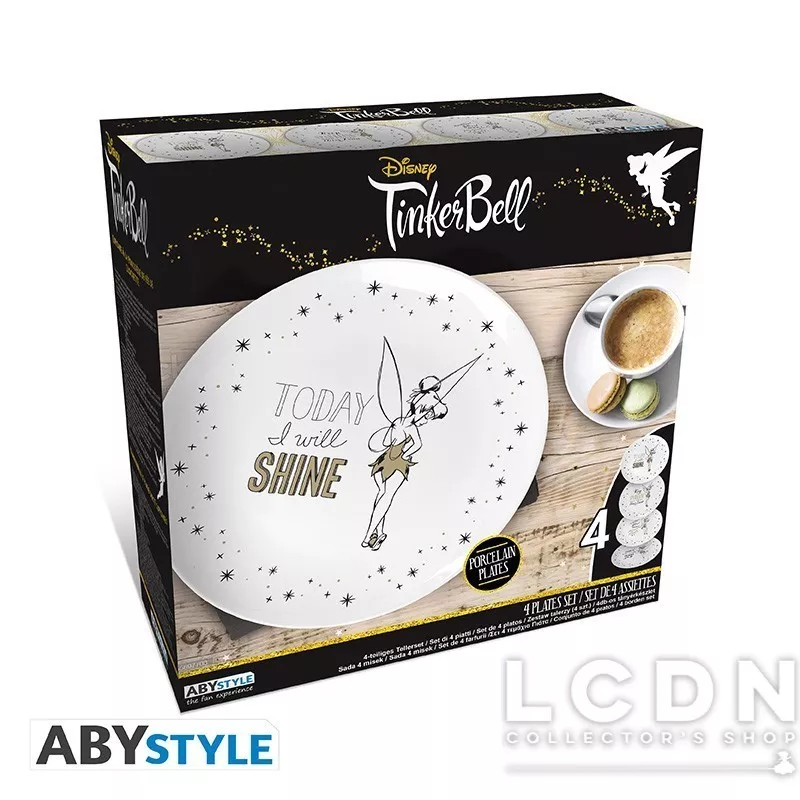 Disney Set of 4 Plates Tinkerbell 21cm