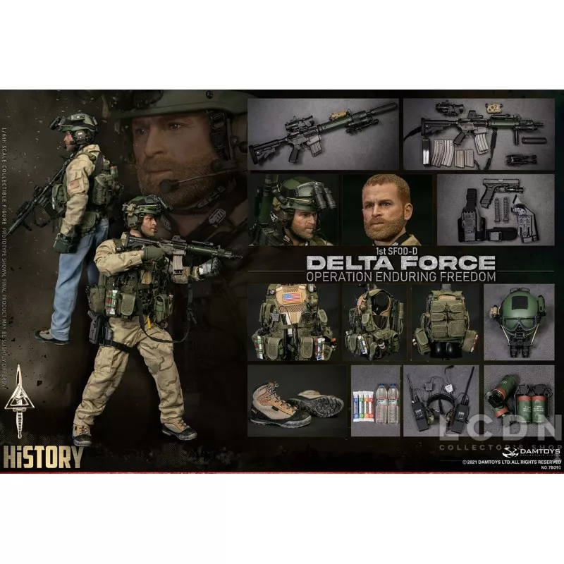 DELTA FORCE 1st SFOD-D &quot;Operation Enduring Freedom&quot; Collectible Action Figure 1/6 DAMTOYS 78091