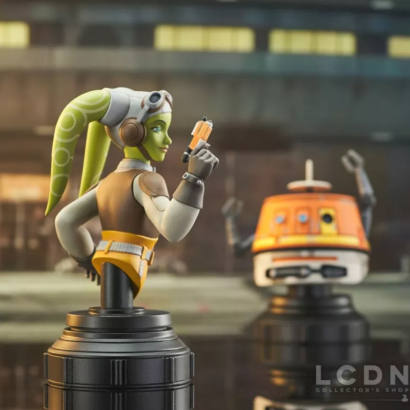 Star Wars Rebels Pack of 2 Bust Hera &amp; Chopper 15-10cm