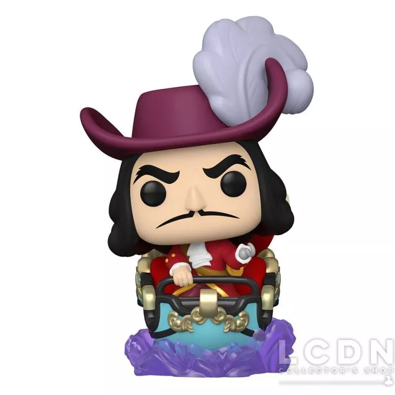 Walt Disney Word 50th Anniversary POP! Rides Capitaine Crochet Hook on Peter Pan Flight Vinyle Figurine 15cm N°109