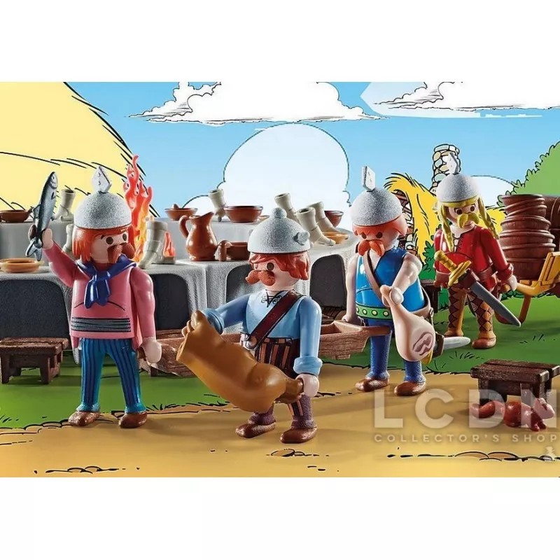 Figurine Astérix - Obélix, Série Test, Scène Du Banquet Du Village - Édition Hachette, Neuf