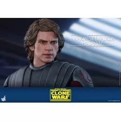 Hot Toys TMS020B Star Wars: The Clone Wars Anakin Skywalker and STAP 1/6 Collectible Figurine Set with Bonus 31cm