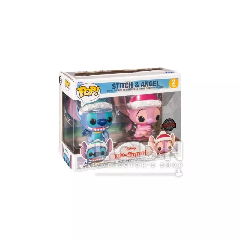 Lilo & Stitch pack 2 POP! Disney Winter Stitch & Angel Exclusive