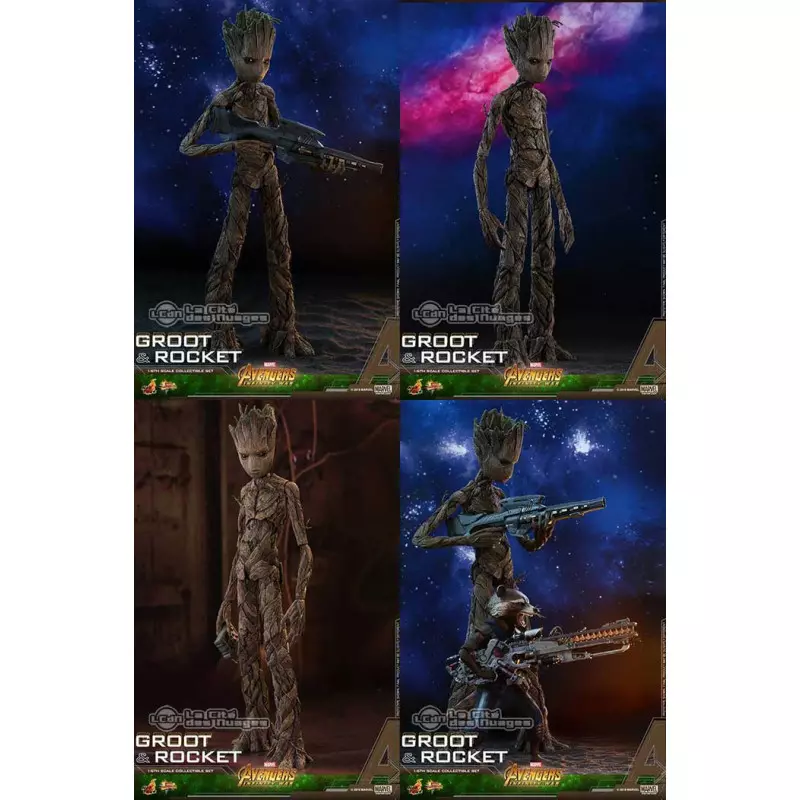 Hot Toys MMS476 Avengers Infinity War Groot Rocket 1 6th scale