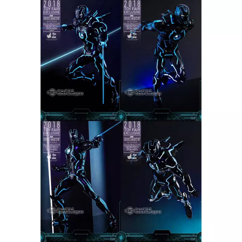 Hot Toys MMS485D24 Iron Man 2 Neon Tech Iron Man Mark IV 1 6 Collectible Figure
