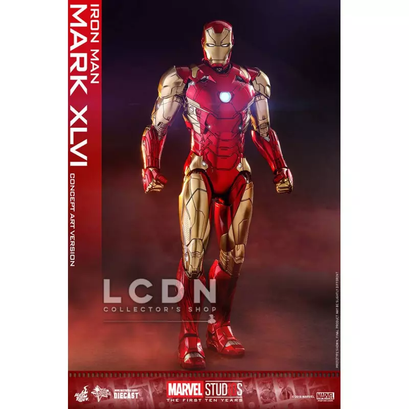Hot Toys MMS489D25 Diecast Marvel The First Ten Years Iron Man Mark 46 XLVI Concept Art