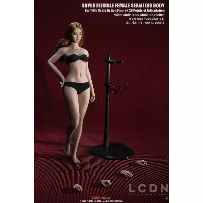 TBLeague PLSB2021-S47 Body Corps Féminin Super Flexible Seamless Bronzé Petite Poitrine avec Tête 1/6