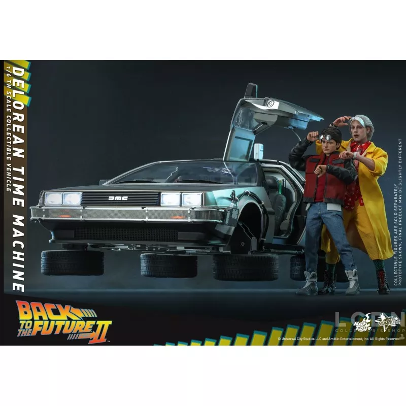Hot Toys MMS636 Retour vers le Futur 2 II DeLorean Time Machine 1/6 Collectible Véhicule 72cm