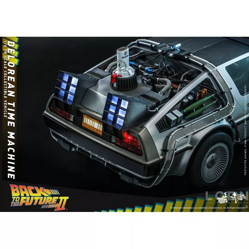 Hot Toys MMS636 Retour vers le Futur 2 II DeLorean Time Machine 1/6 Collectible Véhicule 72cm