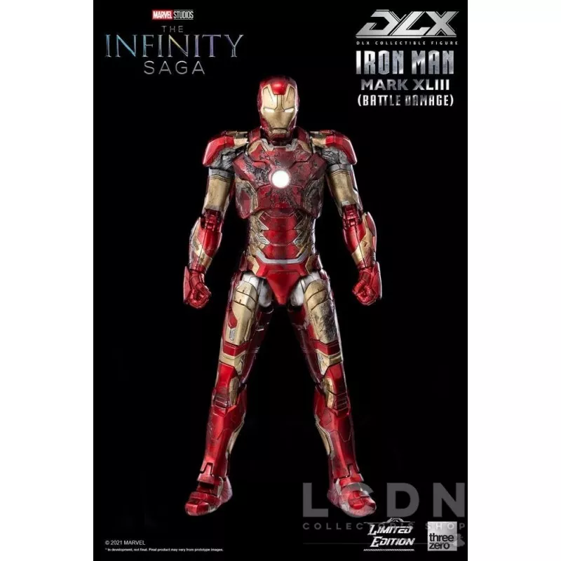 Infinity Saga Action Figure 1/12 DLX Iron Man Mark 43 (Battle Damage) Limited Edition 17cm