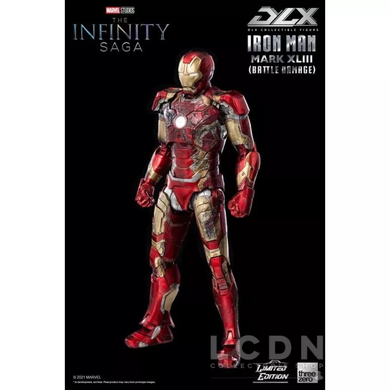Infinity Saga Action Figure 1/12 DLX Iron Man Mark 43 (Battle Damage) Limited Edition 17cm