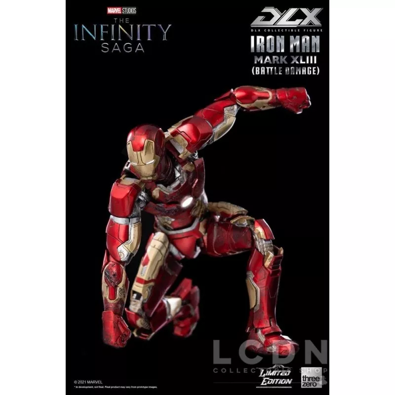 Infinity Saga Action Figure 1/12 DLX Iron Man Mark 43 (Battle Damage) Limited Edition 17cm