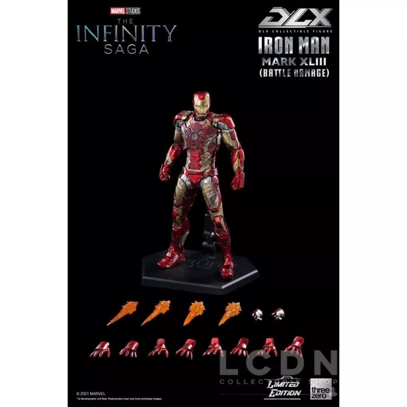 Infinity Saga Action Figure 1/12 DLX Iron Man Mark 43 (Battle Damage) Limited Edition 17cm