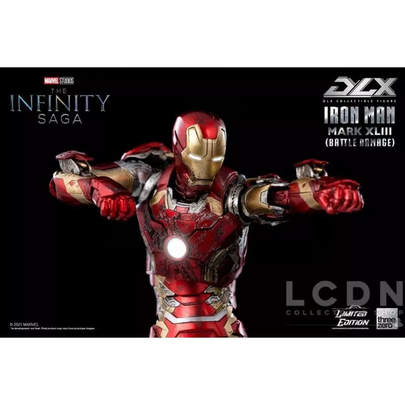 Infinity Saga Action Figure 1/12 DLX Iron Man Mark 43 (Battle Damage) Limited Edition 17cm