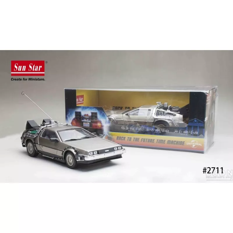 Retour vers le Futur Back to the Future Part I DeLorean Time Machine 1/18