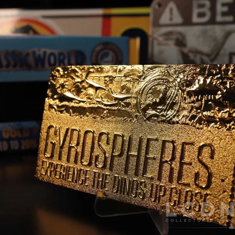 Jurassic World Replica Ticket Gyrosphere (Gold Plated) 16cm
