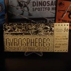 Jurassic World Replica Ticket Gyrosphere (Gold Plated) 16cm