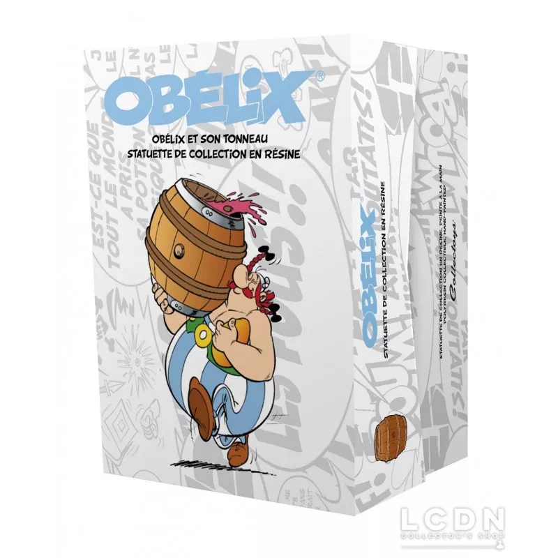 Asterix &amp; Obelix Figure Obelix and His Barrel statue