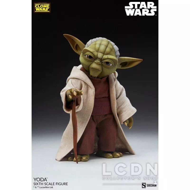 Star Wars The Clone Wars Collectible Action Figurine 1/6 Yoda 14cm