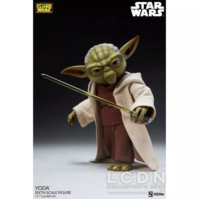 Star Wars The Clone Wars Collectible Action Figurine 1/6 Yoda 14cm
