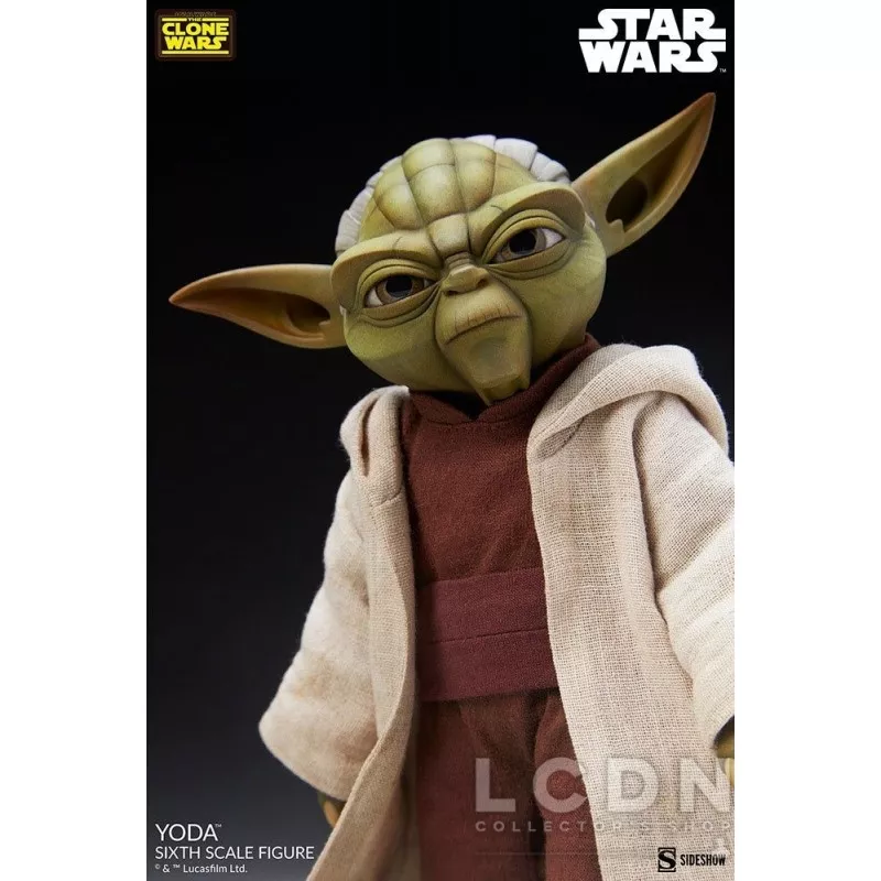 Star Wars The Clone Wars Collectible Action Figurine 1/6 Yoda 14cm