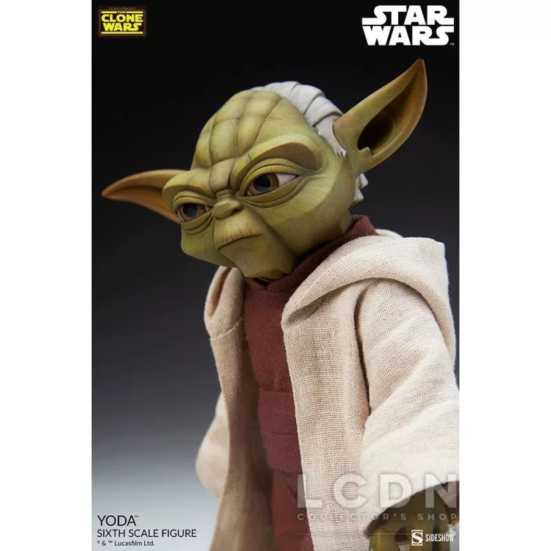 Star Wars The Clone Wars Collectible Action Figurine 1/6 Yoda 14cm