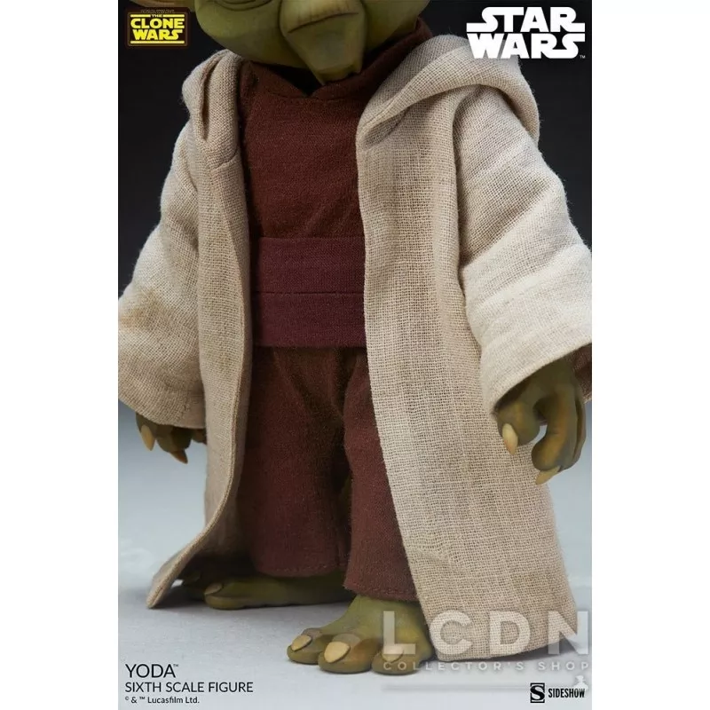 Star Wars The Clone Wars Collectible Action Figurine 1/6 Yoda 14cm