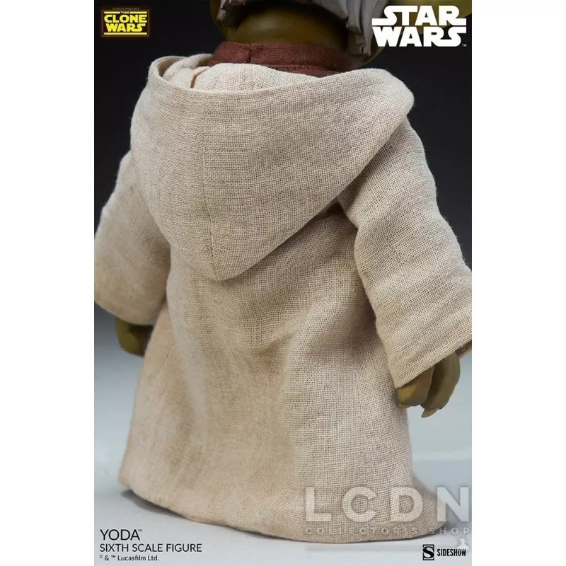 Star Wars The Clone Wars Collectible Action Figurine 1/6 Yoda 14cm